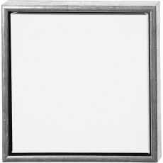 Leinwand mit Holzrahmen, Größe 30x30 cm, 360 g, Antiksilber, Weiß, 1 Stk
