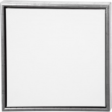 Leinwand mit Holzrahmen, Größe 40x40 cm, 360 g, Antiksilber, Weiß, 1 Stk