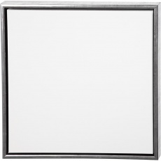 Leinwand mit Holzrahmen, Größe 50x50 cm, 360 g, Antiksilber, Weiß, 1 Stk