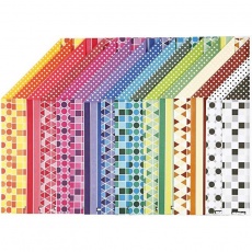 Color Bar-Karton, A4, 210x297 mm, 250 g, 16 Bl. sort./ 1 Pck