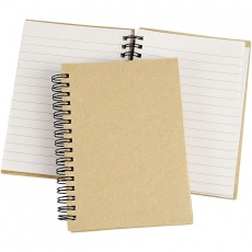 Notizbuch mit Spiralbindung, A6, Blatt 105x148 mm, 60 g, Braun, 1 Stk