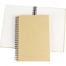 Notizbuch mit Spiralbindung, A5, Blatt 148x210 mm, 60 g, Braun, 1 Stk