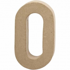Zahl, 0, H 20,4 cm, B 11,7 cm, Dicke 2,5 cm, 1 Stk