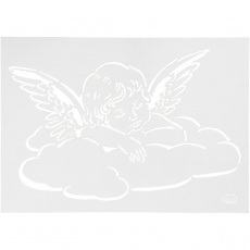 Schablone, Engel auf Wolke, A4, 210x297 mm, 1 Stk