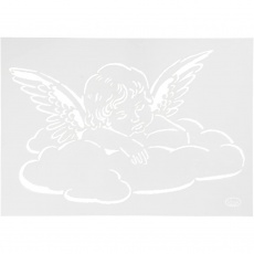 Schablone, Engel auf Wolke, A4, Blatt 210x297 mm, 1 Stk