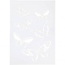 Schablone, Schmetterlinge, A4, Blatt 210x297 mm, 1 Stk