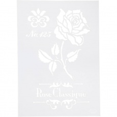 Schablone, Rose, A4, Blatt 210x297 mm, 1 Stk