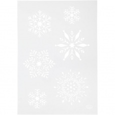 Schablone, Schneeflocken, A4, Blatt 210x297 mm, 1 Stk
