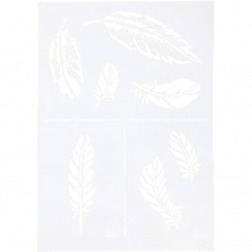Schablone, Federn, A4, Blatt 210x297 mm, 1 Stk