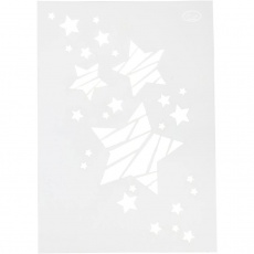 Schablone, Sterne, A4, Blatt 210x297 mm, 1 Stk