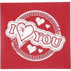 Siebdruck-Schablonen, I love you, Blatt 20x22 cm, 1 Bl.