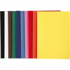 Velourpapier, A4, 210x297 mm, 140 g, Sortierte Farben, 10 Bl./ 1 Pck