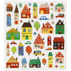 Sticker, Stadt, Blatt 15x16,5 cm, 1 Bl.