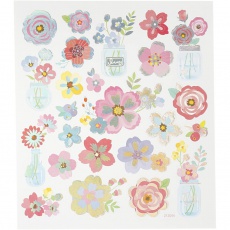 Sticker, Frühlingsblumen, Blatt 15x16,5 cm, 1 Bl.