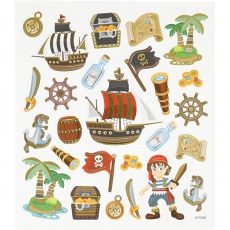 Sticker, Piraten, Blatt 15x16,5 cm, 1 Bl.