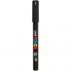 Posca Marker , PC-1MR, Strichstärke 0,7 mm, extrafein, Schwarz, 1 Stk