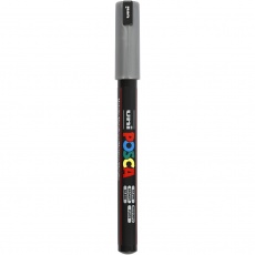 Posca Marker , PC-1MR, Strichstärke 0,7 mm, extrafein, Silber, 1 Stk