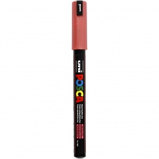 Posca Marker , PC-1MR, Strichstärke 0,7 mm, extrafein, Metallic-Rot, 1 Stk