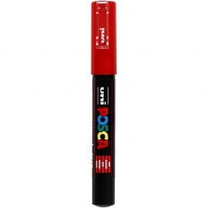 Posca Marker , PC-1M, Strichstärke 0,7 mm, extrafein, Rot, 1 Stk