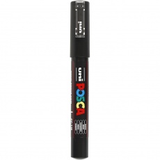 Posca Marker , PC-1M, Strichstärke 0,7 mm, extrafein, Schwarz, 1 Stk
