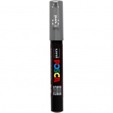 Posca Marker , PC-1M, Strichstärke 0,7 mm, extrafein, Silber, 1 Stk
