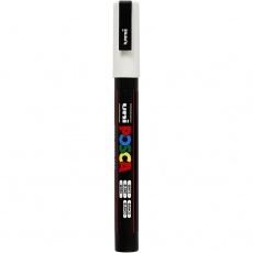 Posca Marker , PC-3M, Strichstärke 0,9-1,3 mm, fein, Weiß, 1 Stk