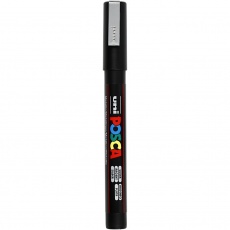 Posca Marker , PC-3M, Strichstärke 0,9-1,3 mm, fein, Silber, 1 Stk