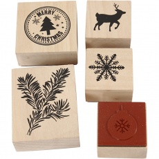 Deko-Stempel, Weihnachten, 5 sort./ 1 Pck