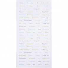 Sticker, Baby, Blatt 12x23 cm, 2x84 Stk/ 1 Pck