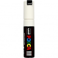 Posca Marker , PC-8K, Strichstärke 8 mm, breit, Weiß, 1 Stk