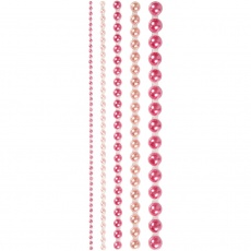 Halbperlen, Größe 2-8 mm, Pink, 140 Stk/ 1 Pck