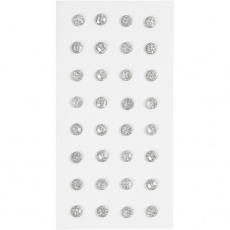Strasssteine, D 8 mm, Silber, 32 Stk/ 1 Pck