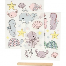 Rub-on Stickers, Meer, 12,2x15,3 cm, 1 Pck