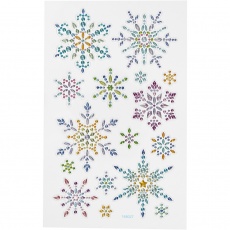 Diamant-Sticker, Schneeflocken, Blatt 10x16 cm, 1 Bl.