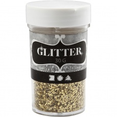 Glitter, Größe 1-3 mm, Gold, 30 g/ 1 Dose
