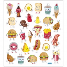 Sticker, Fast Food, Blatt 15x16,5 cm, 1 Bl.