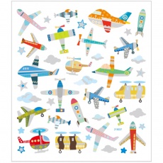 Sticker, Flugzeuge & Hubschrauber, Blatt 15x16,5 cm, 1 Bl.