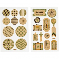 Sticker, Tags und Taler, Blatt 10x16 cm, 4 Bl./ 1 Pck