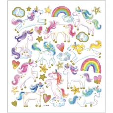 Sticker, Einhorn, Blatt 15x16,5 cm, 1 Bl.