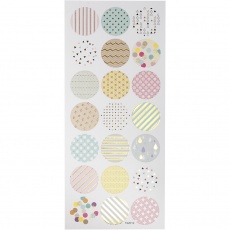 Sticker, Pastelltöne, Blatt 10x23 cm, 1 Bl.