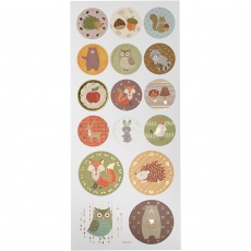 Sticker, Waldtiere, Blatt 10x23 cm, 1 Bl.