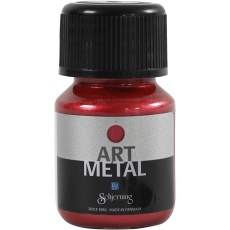 Art Metal Farbe, Lava-Rot, 30 ml/ 1 Fl.