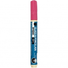 Glas- und Porzellanmalstift, Strichstärke 2-4 mm, Deckend, Pink, 1 Stk