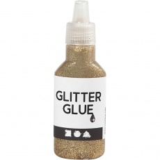 Glitzerkleber, Gold, 25 ml/ 1 Fl.