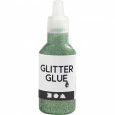 Glitzerkleber, Grün, 25 ml/ 1 Fl.