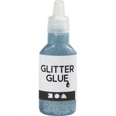 Glitzerkleber, Hellblau, 25 ml/ 1 Fl.