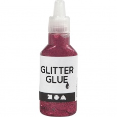 Glitzerkleber, Pink, 25 ml/ 1 Fl.