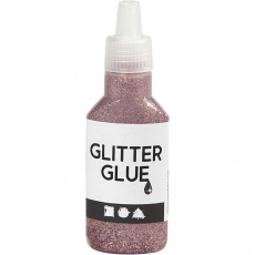 Glitzerkleber, Rosa, 25 ml/ 1 Fl.