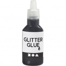 Glitzerkleber, Schwarz, 25 ml/ 1 Fl.