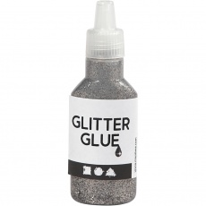 Glitzerkleber, Silber, 25 ml/ 1 Fl.